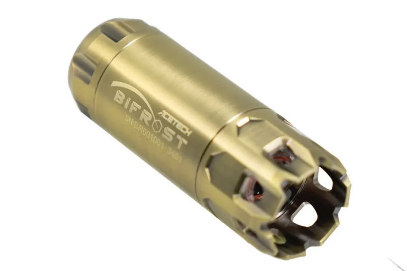 ACETECH Bifrost Tracer Unit (M14CCW) w/ Multi Color Flame Effect (RGB Rainbow) - Brass - Bang Bang Airsoft