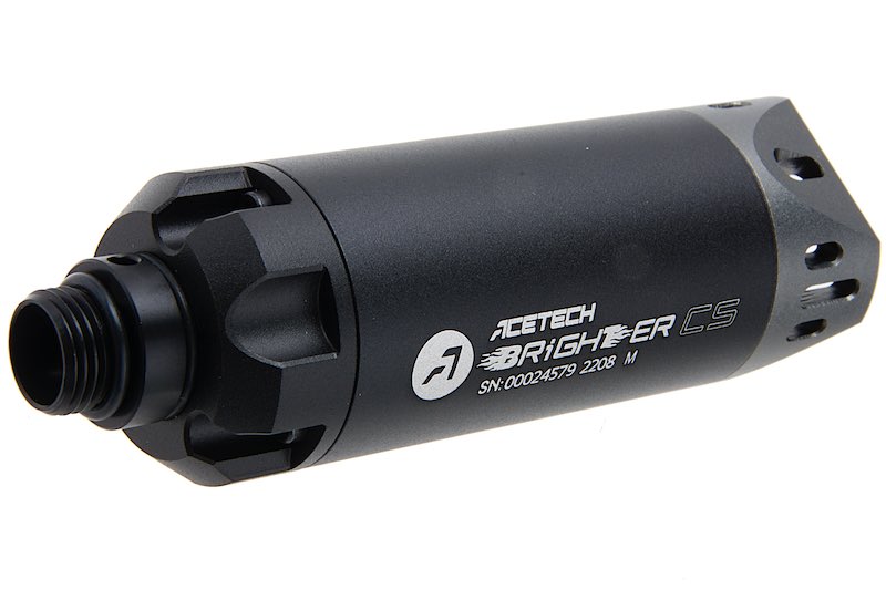 ACETECH Brighter CS Tracer Unit - Black/Gray (M14CCW) with M11 CW Adaptor - Bang Bang Airsoft