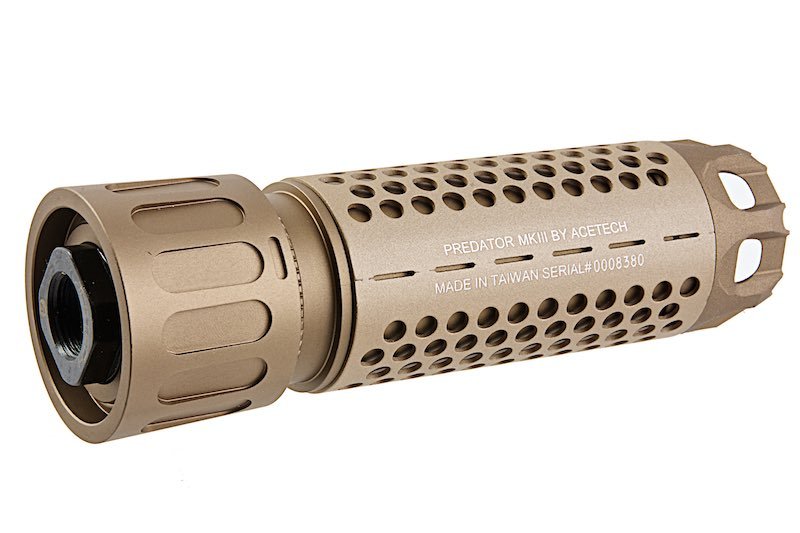 ACETECH Predator MKIII Tracer Suppressor Unit w/ Bifrost M (RGB Rainbow, M14CCW) - Tan - Bang Bang Airsoft