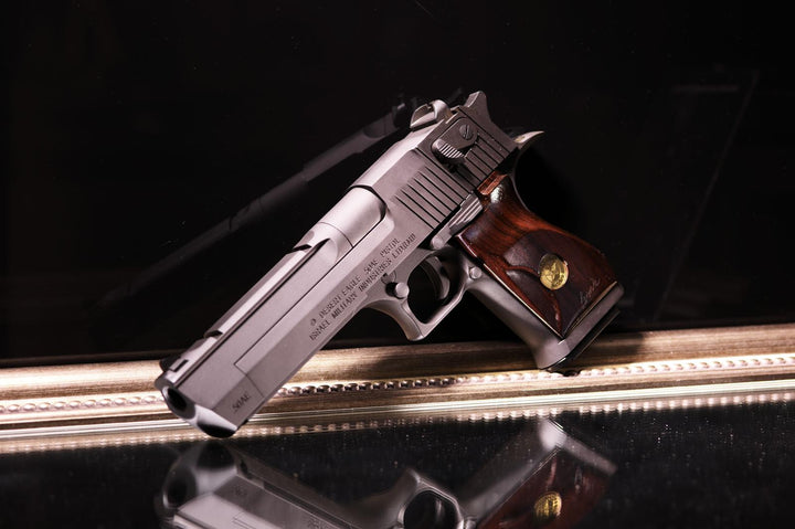 AG/ ALC Custom Full Steel Desert Eagle .50AE Pistol with Wood Grip ( Matt Black ) - Bang Bang Airsoft