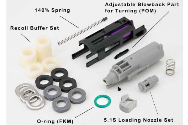 AIP Tokyo Marui Hi Capa / 1911 GBB Airsoft High Speed & Lightweight Blowback Housing Kit (CNC Aluminum) - Bang Bang Airsoft