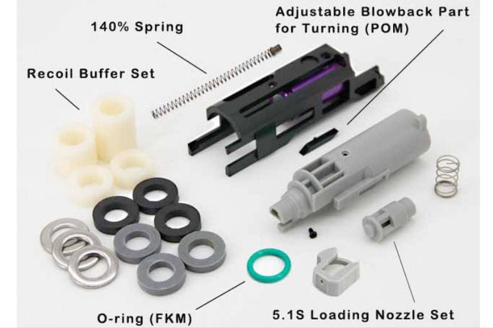AIP Tokyo Marui Hi Capa / 1911 GBB Airsoft High Speed & Lightweight Blowback Housing Kit (CNC Aluminum) - Bang Bang Airsoft
