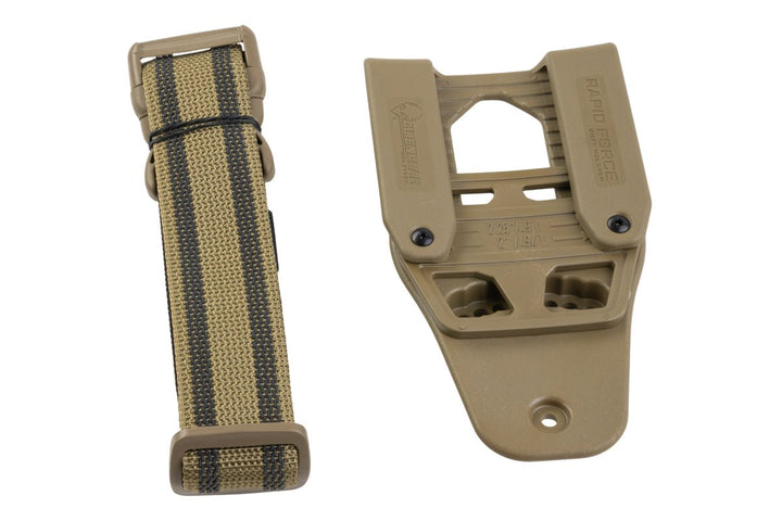 Alien Gear Rapid Force Belt Slide Mid Ride with Standard Strap & Buckle (Tan) - Bang Bang Airsoft