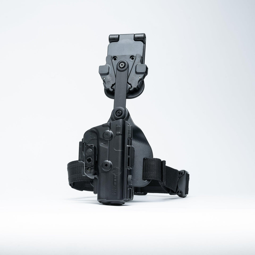 Alien Gear Rapid Force Dynamic Drop Leg w/ Locking Belt Slide, Standard Strap & Buckle - Black - Bang Bang Airsoft