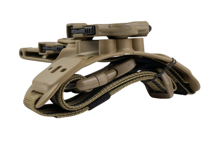 Alien Gear Rapid Force Dynamic Drop Leg w/ Locking Belt Slide, Standard Strap & Buckle (Tan) - Bang Bang Airsoft