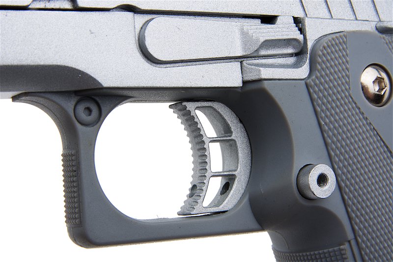 Army Armament R609 Hi Capa Green Gas Airsoft Pistol - Silver - Bang Bang Airsoft