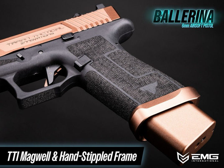 Army Armament TTI Ballerina G17 CNC GBB Pistol Airsoft - Black (Licensed by EMG)