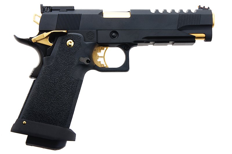 AW Custom Hi Capa 5.1 HX27 Green Gas Airsoft Pistol - (BK/GD) - Bang Bang Airsoft