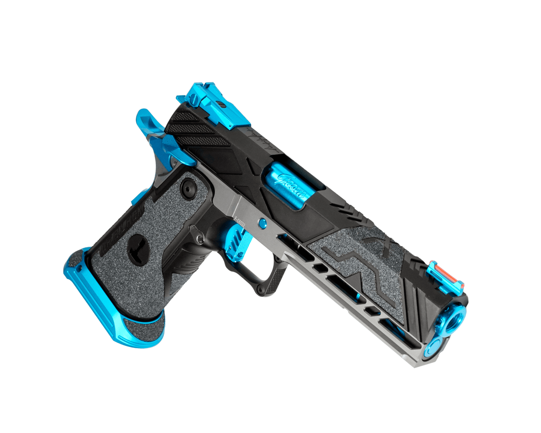 Bang Bang Custom Dr Black Aluminum Slide Type X Hi-capa 5.1 GBBP - Aqua Black - Bang Bang Airsoft