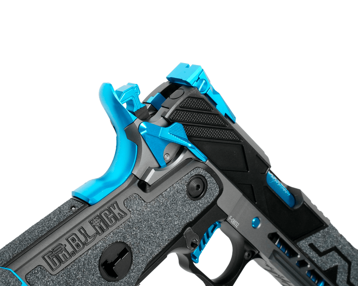 Bang Bang Custom Dr Black Aluminum Slide Type X Hi-capa 5.1 GBBP - Aqua Black - Bang Bang Airsoft