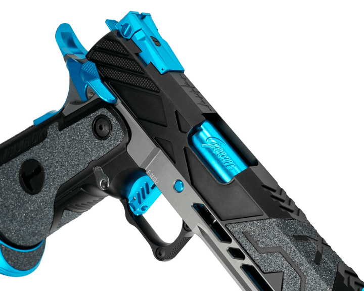 Bang Bang Custom Dr Black Aluminum Slide Type X Hi-capa 5.1 GBBP - Aqua Black - Bang Bang Airsoft
