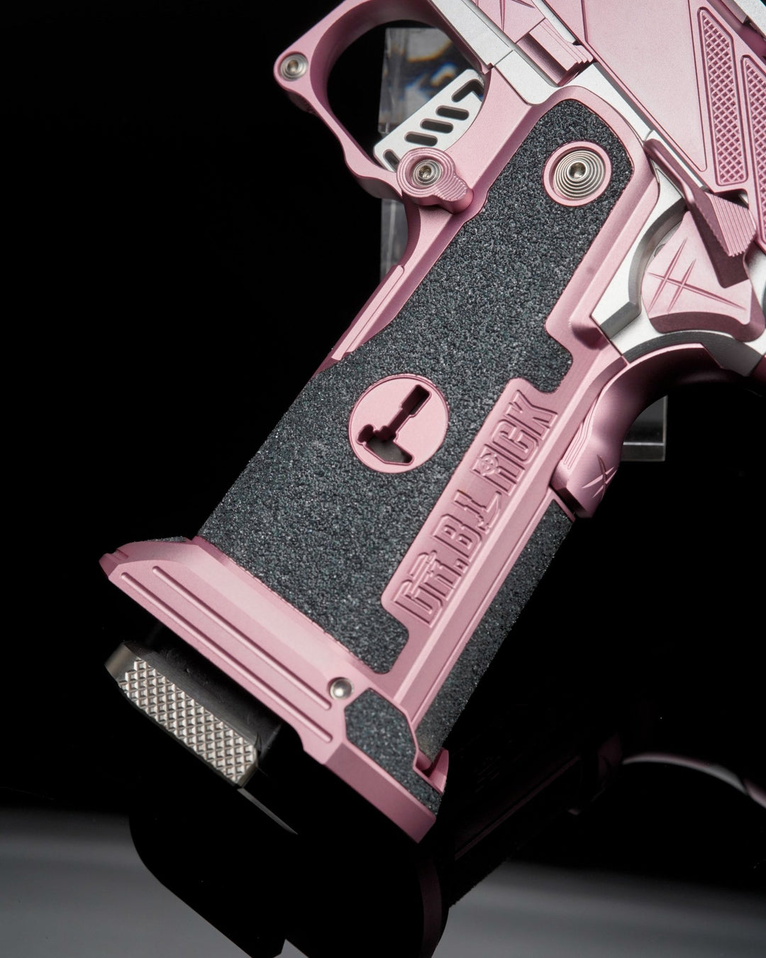 Bang Bang Custom Dr. Black Aluminum Slide Type X Optic Ready Hi - Capa 5.1 GBBP - Pink Silver - Bang Bang Airsoft