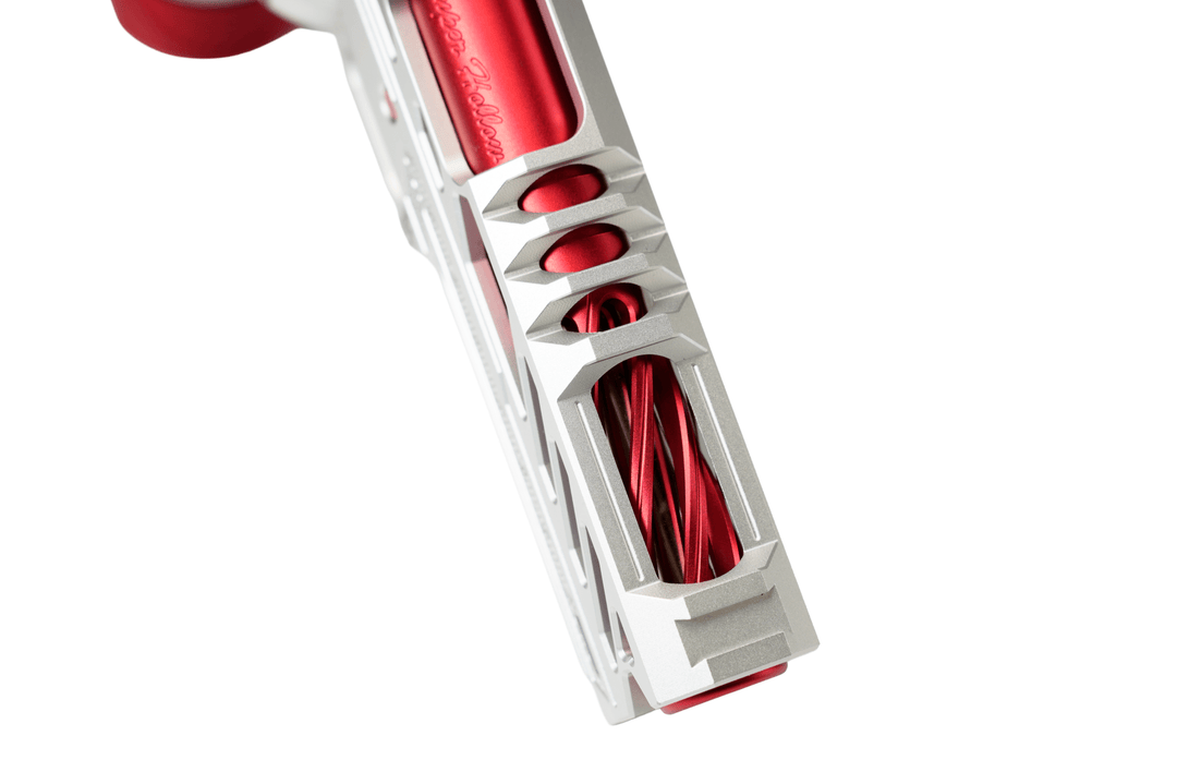Bang Bang Custom Dr Black Optic Ready Aluminum Type Y Hi-capa 4.3 GBBP Sliver Red with Osight X Green Dot - Bang Bang Airsoft