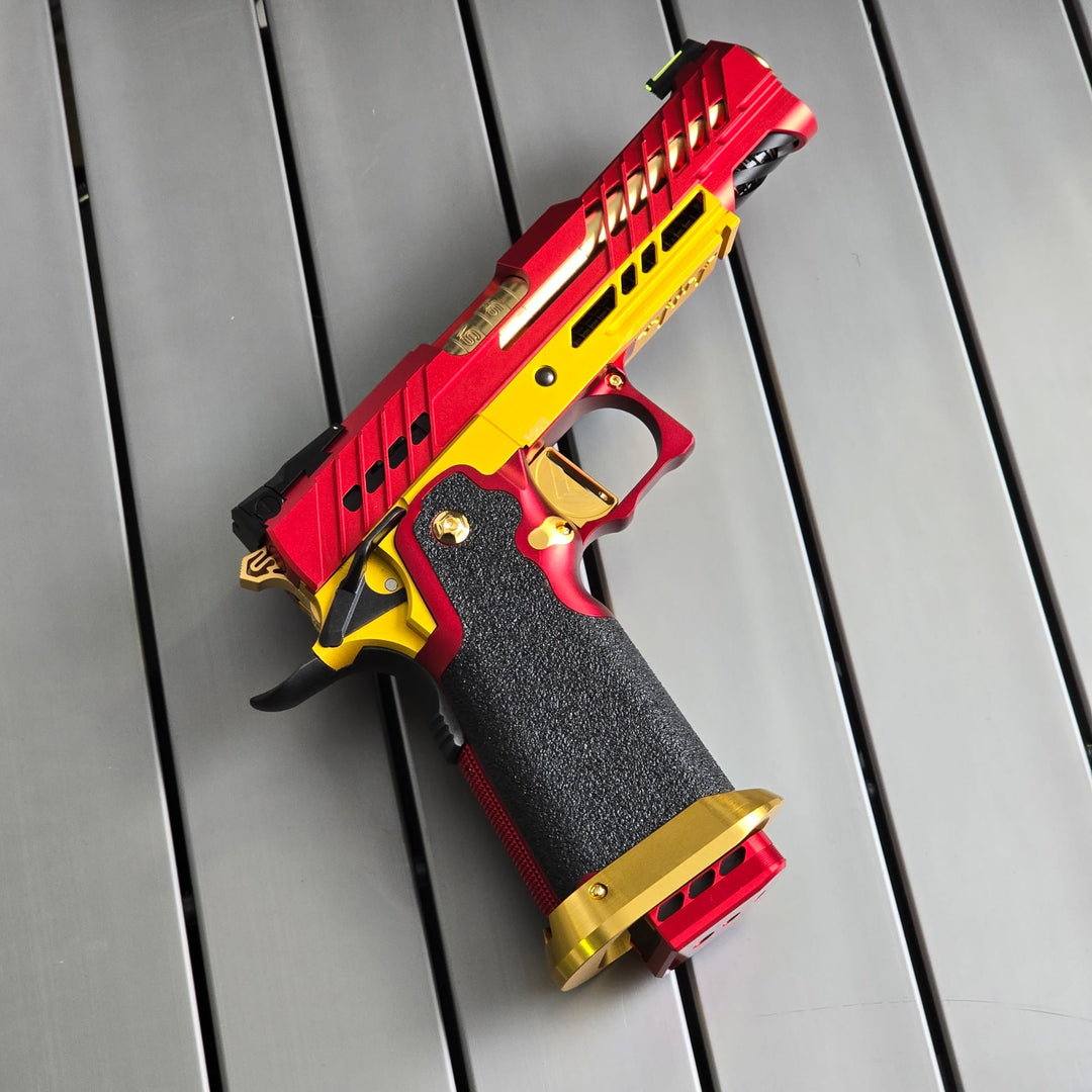 Bang Bang Custom Dr. Black Type 706 Style Hi - Capa 5.1 (TM Base) - Red & Gold - Bang Bang Airsoft