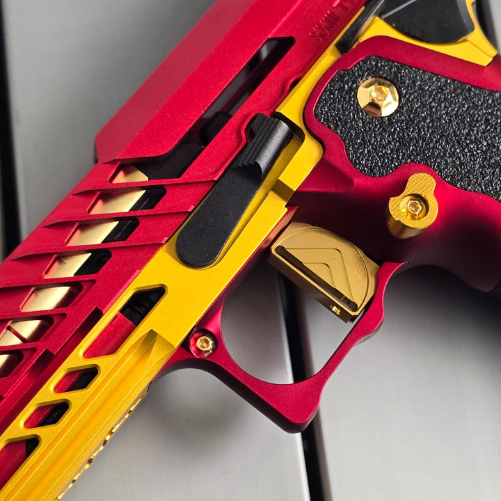 Bang Bang Custom Dr. Black Type 706 Style Hi - Capa 5.1 (TM Base) - Red & Gold - Bang Bang Airsoft