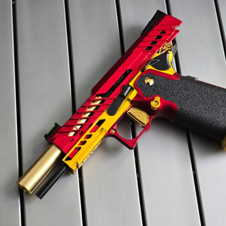Bang Bang Custom Dr. Black Type 706 Style Hi - Capa 5.1 (TM Base) - Red & Gold - Bang Bang Airsoft