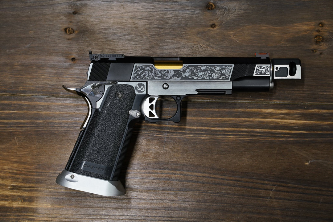 Bang Bang Custom Engrave Comp Complete Build GBB Pistol - Bang Bang Airsoft