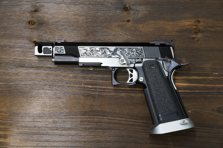 Bang Bang Custom Engrave Comp Complete Build GBB Pistol - Bang Bang Airsoft