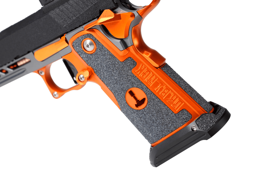 Bang Bang Custom Hypertek Optics Ready 3D Print Slide 5.1 Airsoft Race Gun (RTS / RMS) with Vector Optic Frenzy-S FM MOS Pistol Red Dot Sight - Bang Bang Airsoft