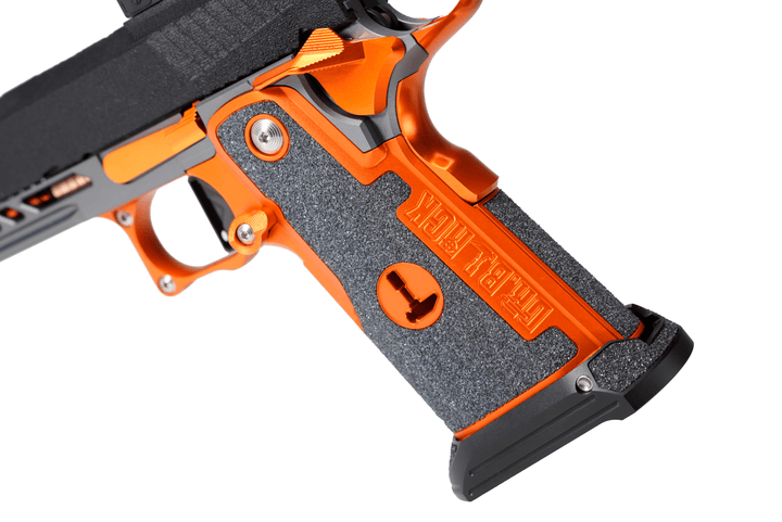 Bang Bang Custom Hypertek Optics Ready 3D Print Slide 5.1 Airsoft Race Gun (RTS / RMS) with Vector Optic Frenzy-S FM MOS Pistol Red Dot Sight - Bang Bang Airsoft