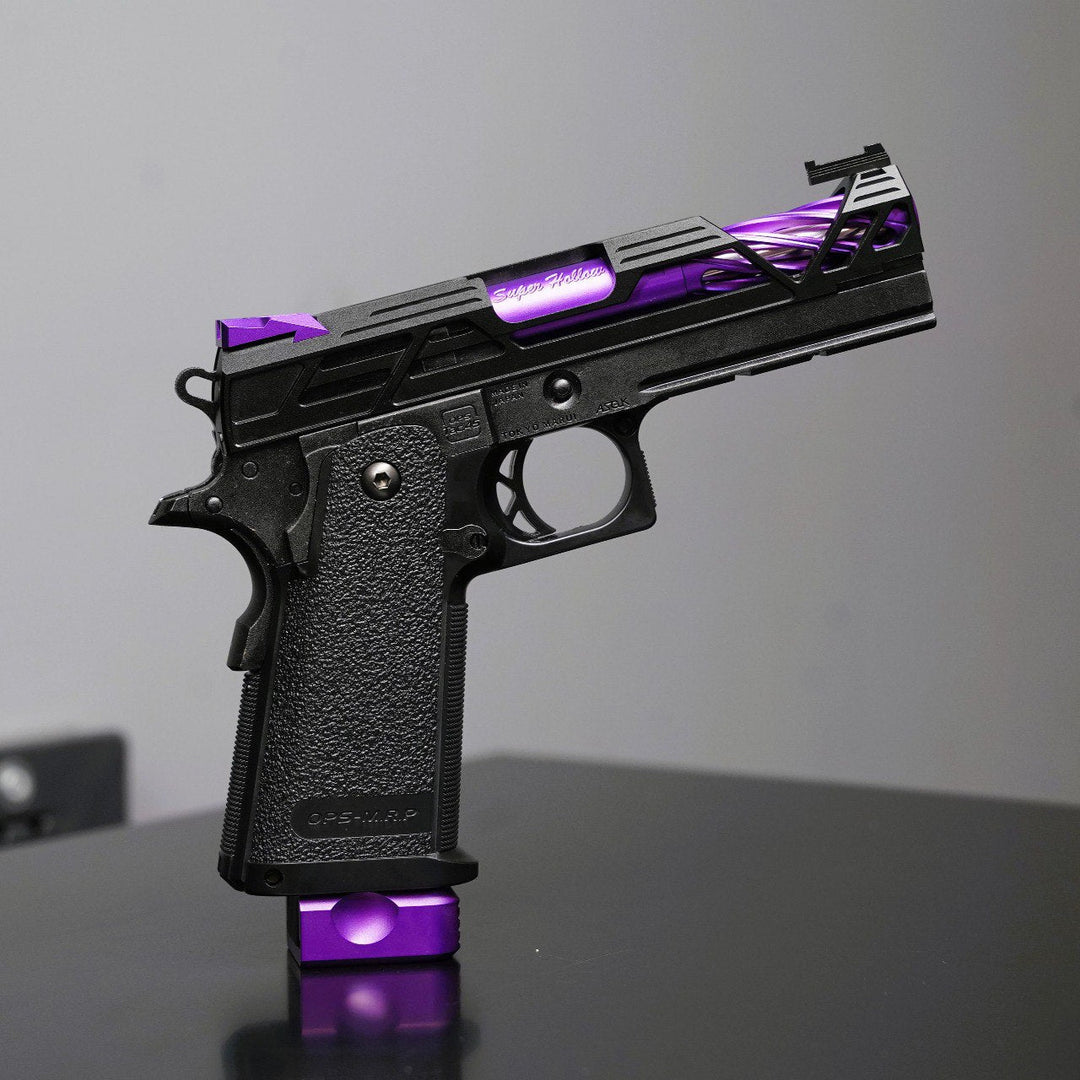 Bang Bang Custom TM 901S Aluminum Slide Hi - Capa 4.3 GBB Pistol - Black Purple - Bang Bang Airsoft