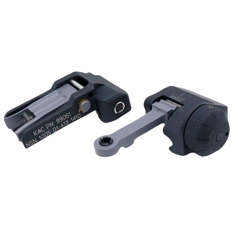 BJ TAC KAC 300 Style Folding Sight Set (Stainless Steel, Black) - Bang Bang Airsoft