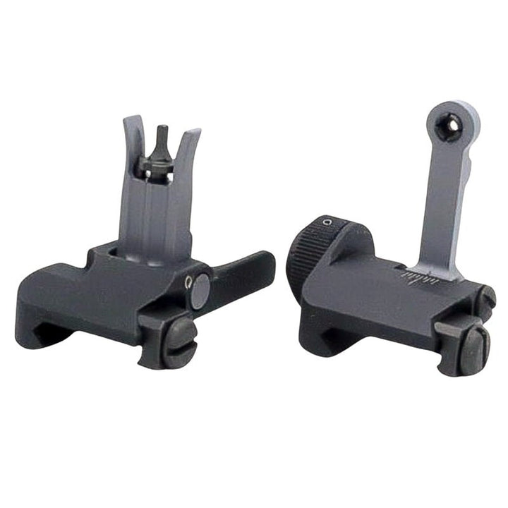 BJ TAC KAC 300 Style Folding Sight Set (Stainless Steel, Black) - Bang Bang Airsoft