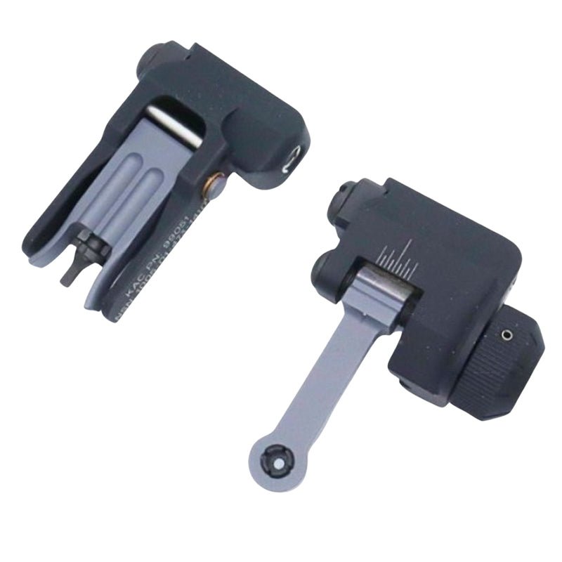 BJ TAC KAC 300 Style Folding Sight Set (Stainless Steel, Black) - Bang Bang Airsoft