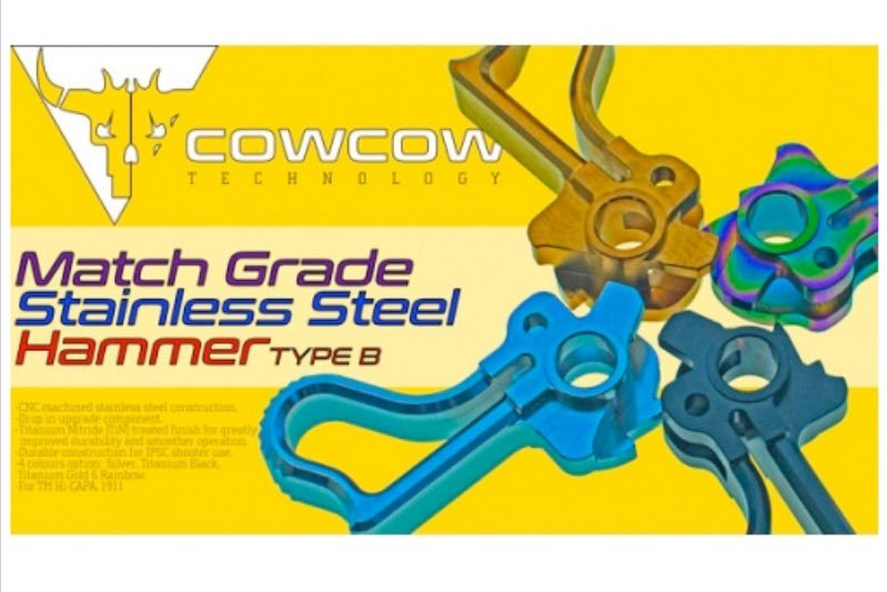 COWCOW Technology Hi Capa / 1911 Match Grade Hammer (Type B) - Stainless Steel, Gold - Bang Bang Airsoft