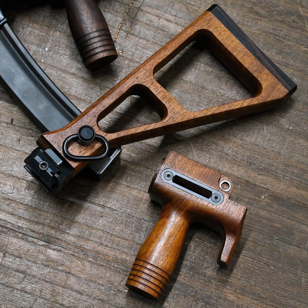 Creation Hand Made Wooden Handguard and Stock Kit for VFC MP5K - Bang Bang Airsoft