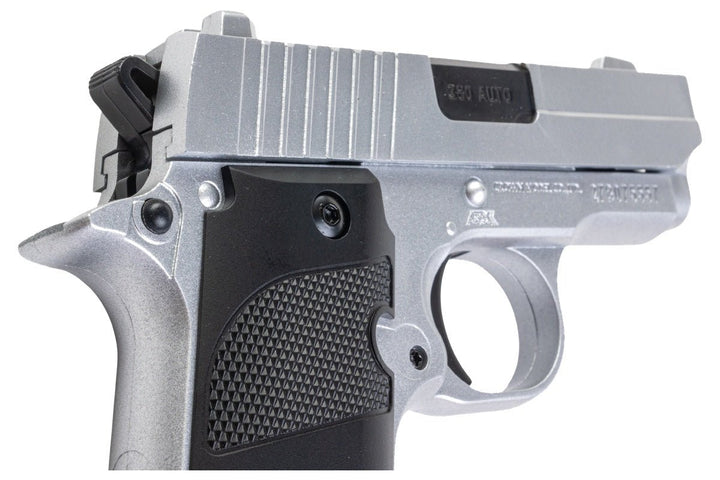 Crown SIG P238 Spring Air Cocking Pistol - Silver - Bang Bang Airsoft