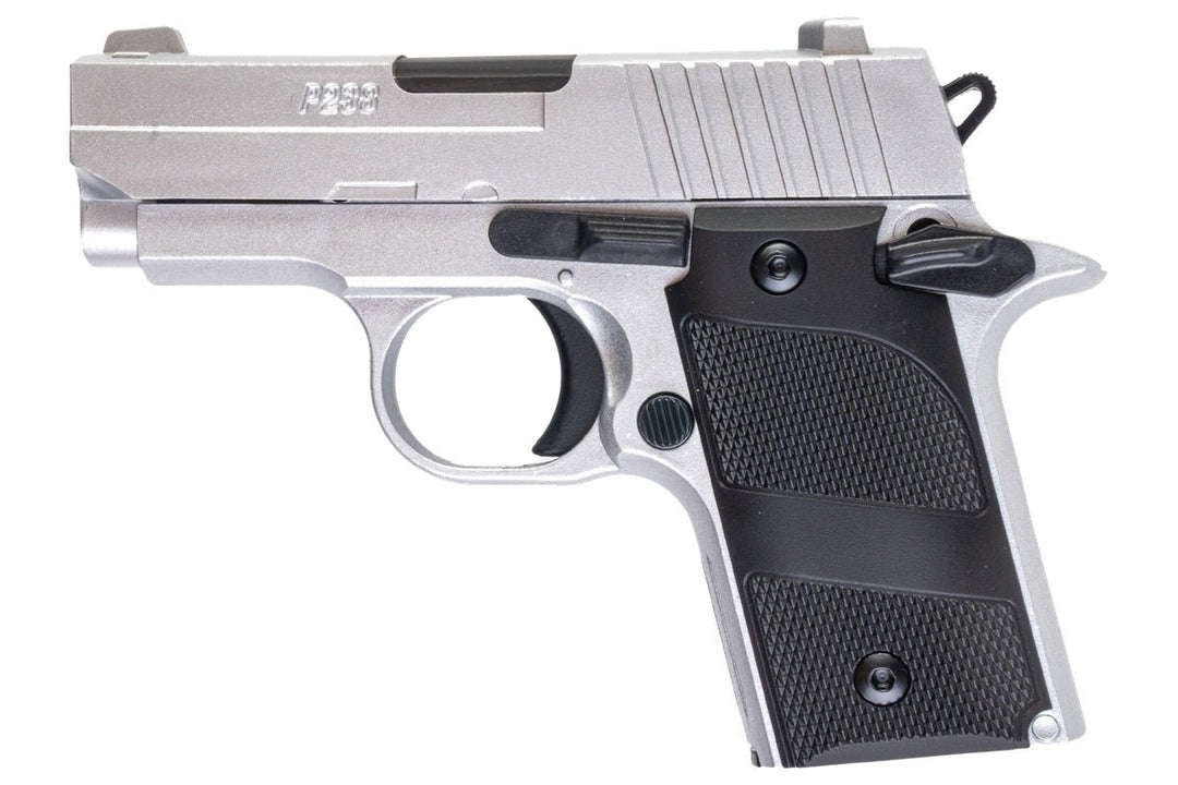 Crown SIG P238 Spring Air Cocking Pistol - Silver - Bang Bang Airsoft