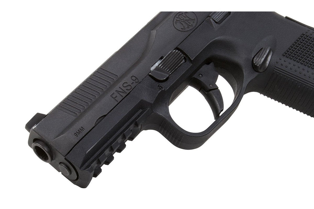 Cybergun FN Herstal FNS - 9 Gas Blowback Airsoft Pistol (by VFC) - Black - Bang Bang Airsoft
