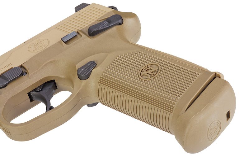 Cybergun FN Herstal FNX - 45 Tactical Airsoft Gas Blowback Pistol (by VFC) - TAN - Bang Bang Airsoft