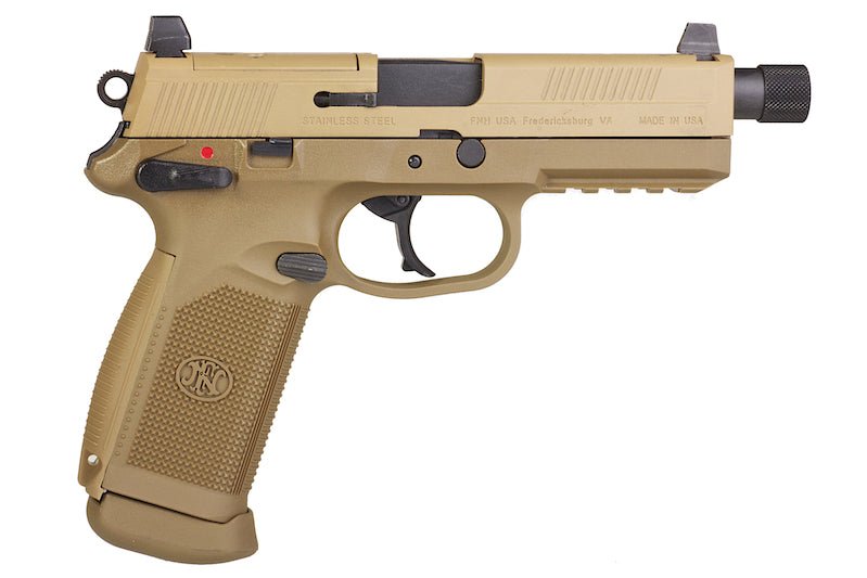 Cybergun FN Herstal FNX - 45 Tactical Airsoft Gas Blowback Pistol (by VFC) - TAN - Bang Bang Airsoft
