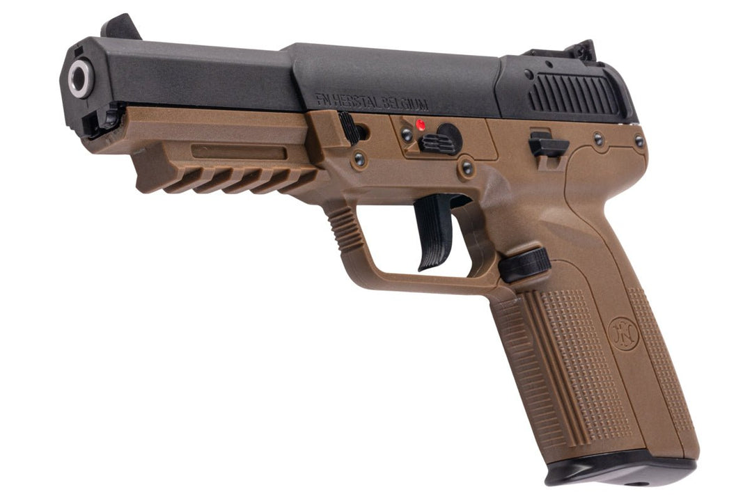 Cybergun FN Herstal Licensed Five - seveN (FN5 - 7) GBB Airsoft Pistol - Tan - Bang Bang Airsoft