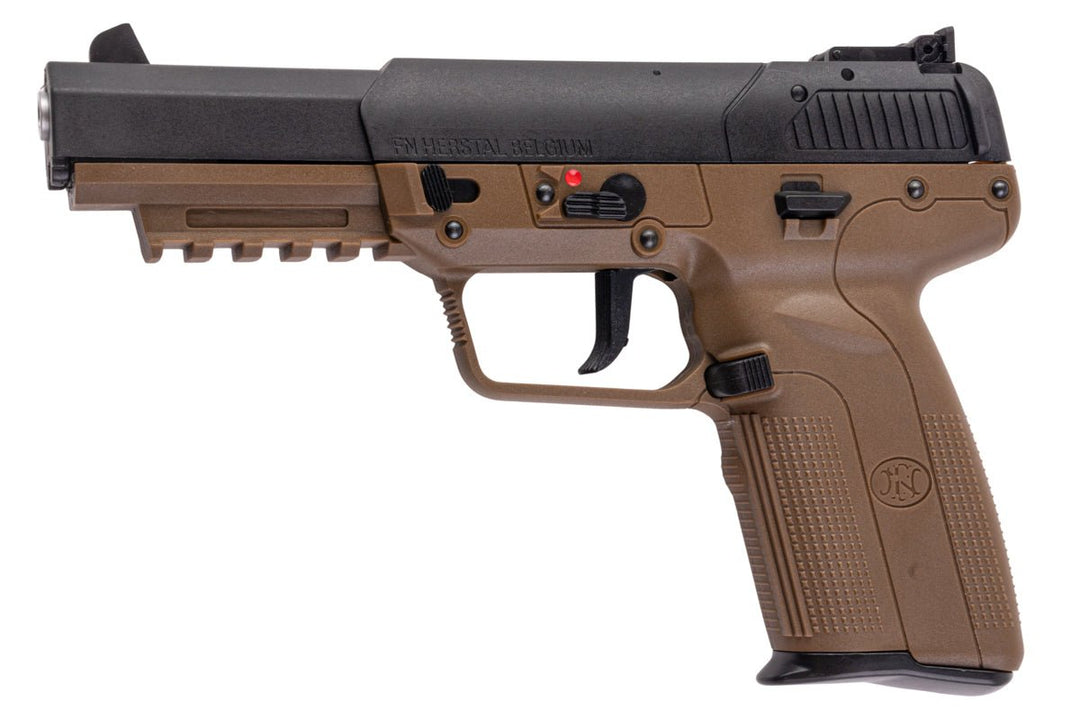 Cybergun FN Herstal Licensed Five - seveN (FN5 - 7) GBB Airsoft Pistol - Tan - Bang Bang Airsoft