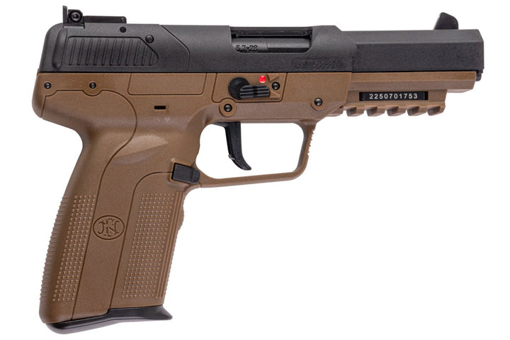 Cybergun FN Herstal Licensed Five - seveN (FN5 - 7) GBB Airsoft Pistol - Tan - Bang Bang Airsoft