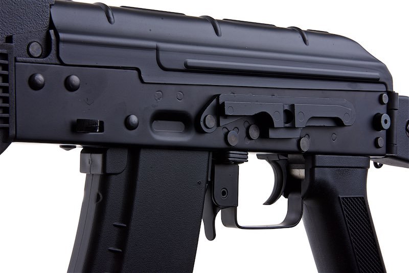CYMA AK74M Airsoft AEG Rifle w/ Folding Stock - Black (Metal)(CM040C) - Bang Bang Airsoft