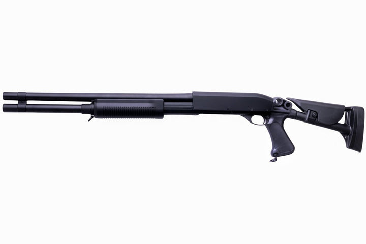 CYMA M870 3 - Round Brust Multi - Shot Shell Loading Airsoft Shotgun (Retractable Stock)(CM353L) - Bang Bang Airsoft