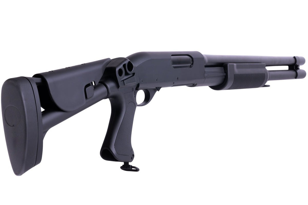 CYMA M870 3 - Round Brust Multi - Shot Shell Loading Airsoft Shotgun (Retractable Stock)(CM353L) - Bang Bang Airsoft