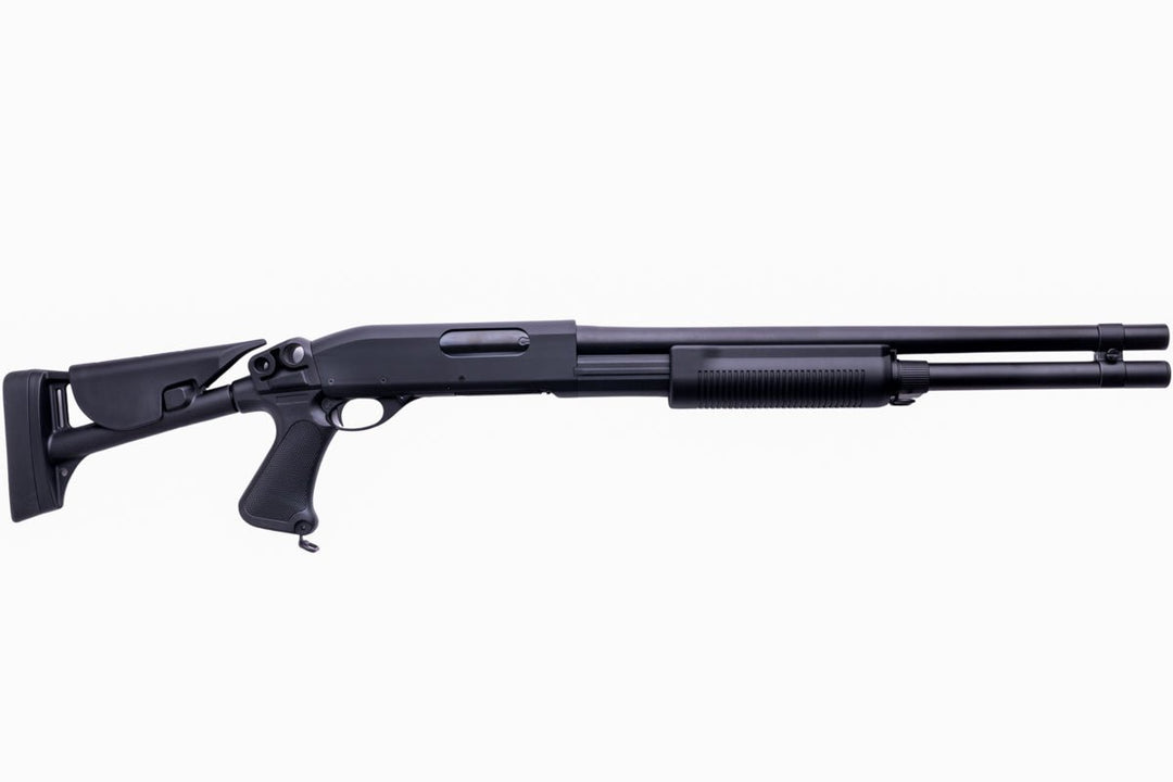 CYMA M870 3 - Round Brust Multi - Shot Shell Loading Airsoft Shotgun (Retractable Stock)(CM353L) - Bang Bang Airsoft