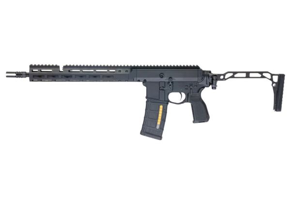 Double Eagle DWS-180 13.9 GBB Rifle Airsoft (Black) - Folding Stock with Dmag - Bang Bang Airsoft