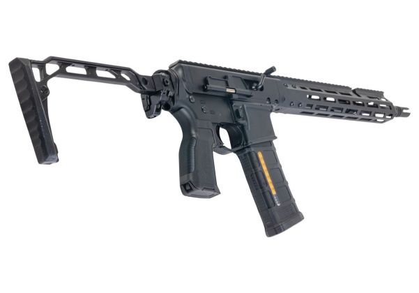 Double Eagle DWS-180 13.9 GBB Rifle Airsoft (Black) - Folding Stock with Dmag - Bang Bang Airsoft