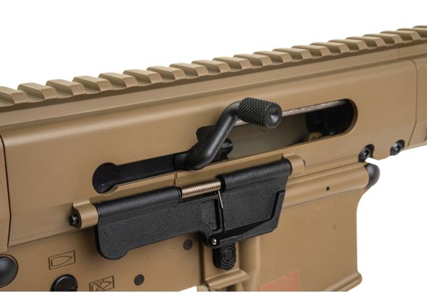 Double Eagle DWS-180 13.9 GBB Rifle Airsoft (Tan) - Folding Stock with Dmag - Bang Bang Airsoft