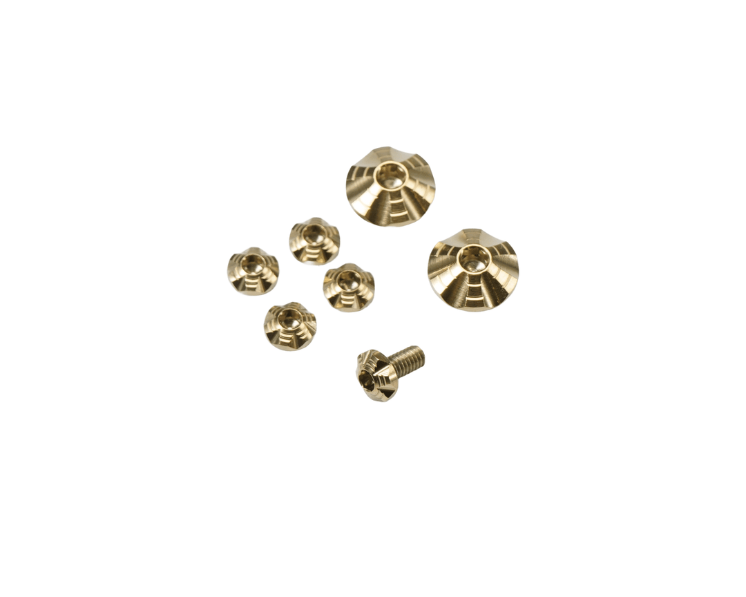 Dr. Black Stainless Steel Custom Grip Screw Set for Aluminum Grip (7pcs) -Type A - Bang Bang Airsoft