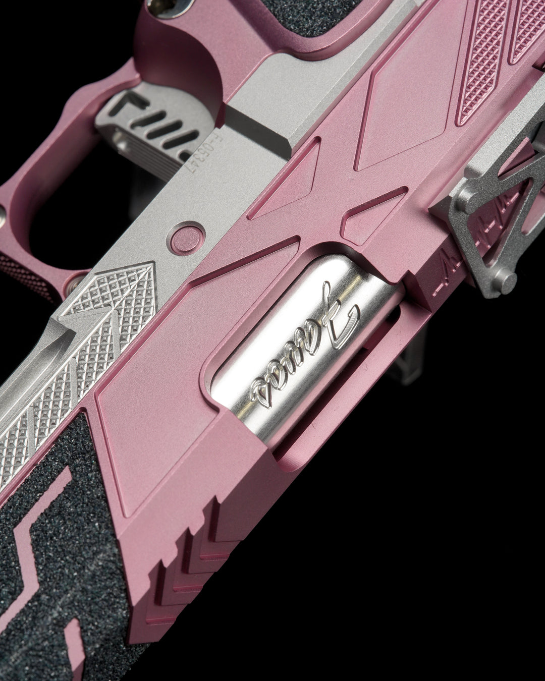 Bang Bang Custom Dr. Black Aluminum Slide Type X Optic Ready Hi-Capa 5.1 GBBP - Pink Silver