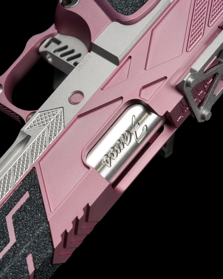 Bang Bang Custom Dr. Black Aluminum Slide Type X Optic Ready Hi-Capa 5.1 GBBP - Pink Silver