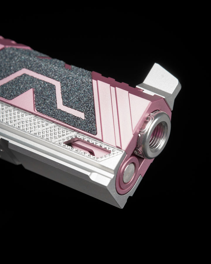 Bang Bang Custom Dr. Black Aluminum Slide Type X Optic Ready Hi-Capa 5.1 GBBP - Pink Silver