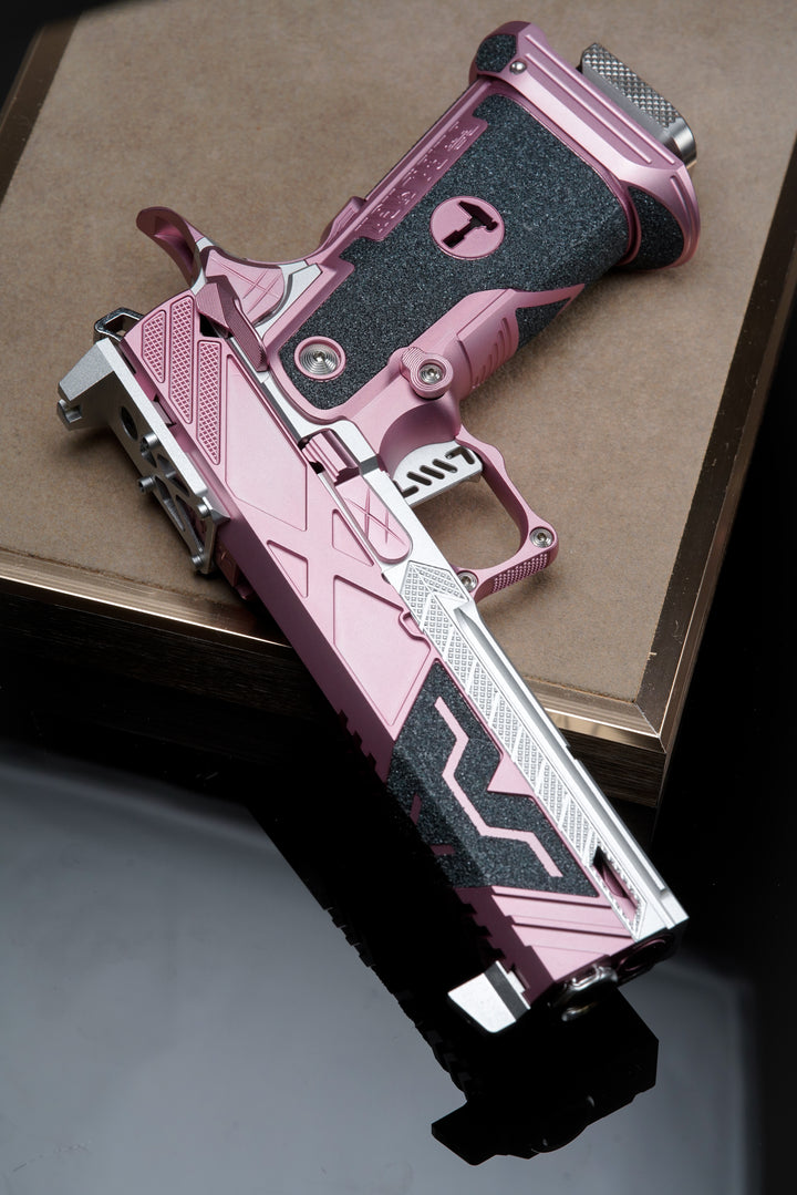 Bang Bang Custom Dr. Black Aluminum Slide Type X Optic Ready Hi-Capa 5.1 GBBP - Pink Silver